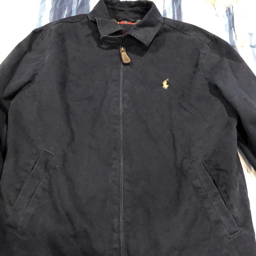 Navy blue polo jacket